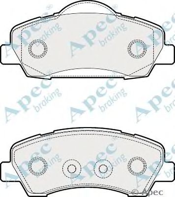 APEC BRAKING pad1937 -  Комплект тормозных колодок, дисковый тормоз